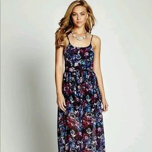 NEW Guess Eppies Sleeveless Maxi Long Floral Summer Light Dress size S